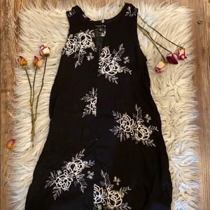 Black floral dress
